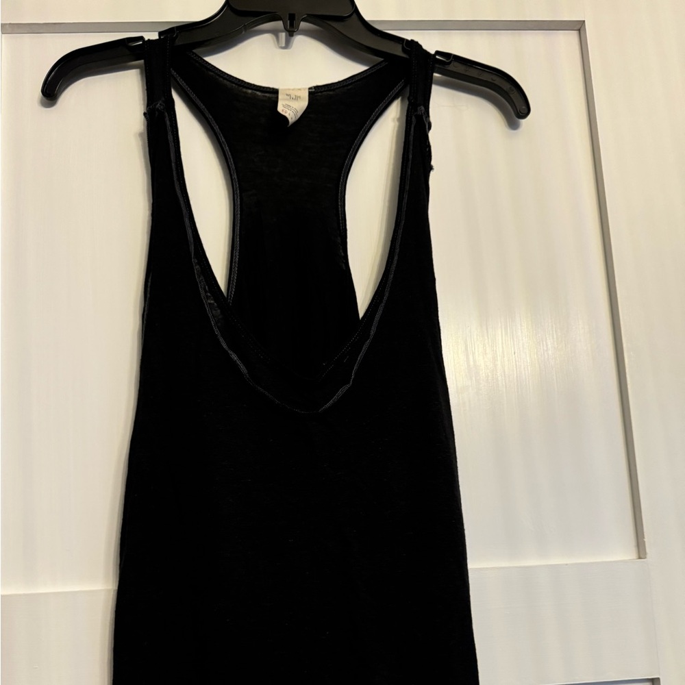 Free People Asymmetrical Black Tank Top Size XS